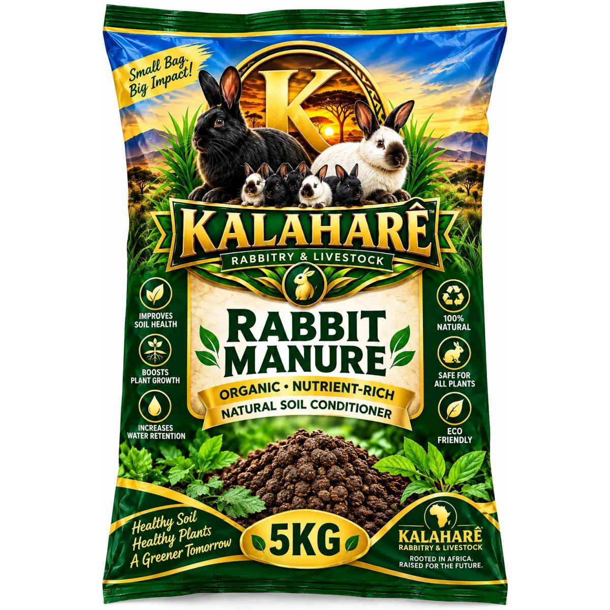 Kalaharê™ Rabbit Manure - 5kg Bag