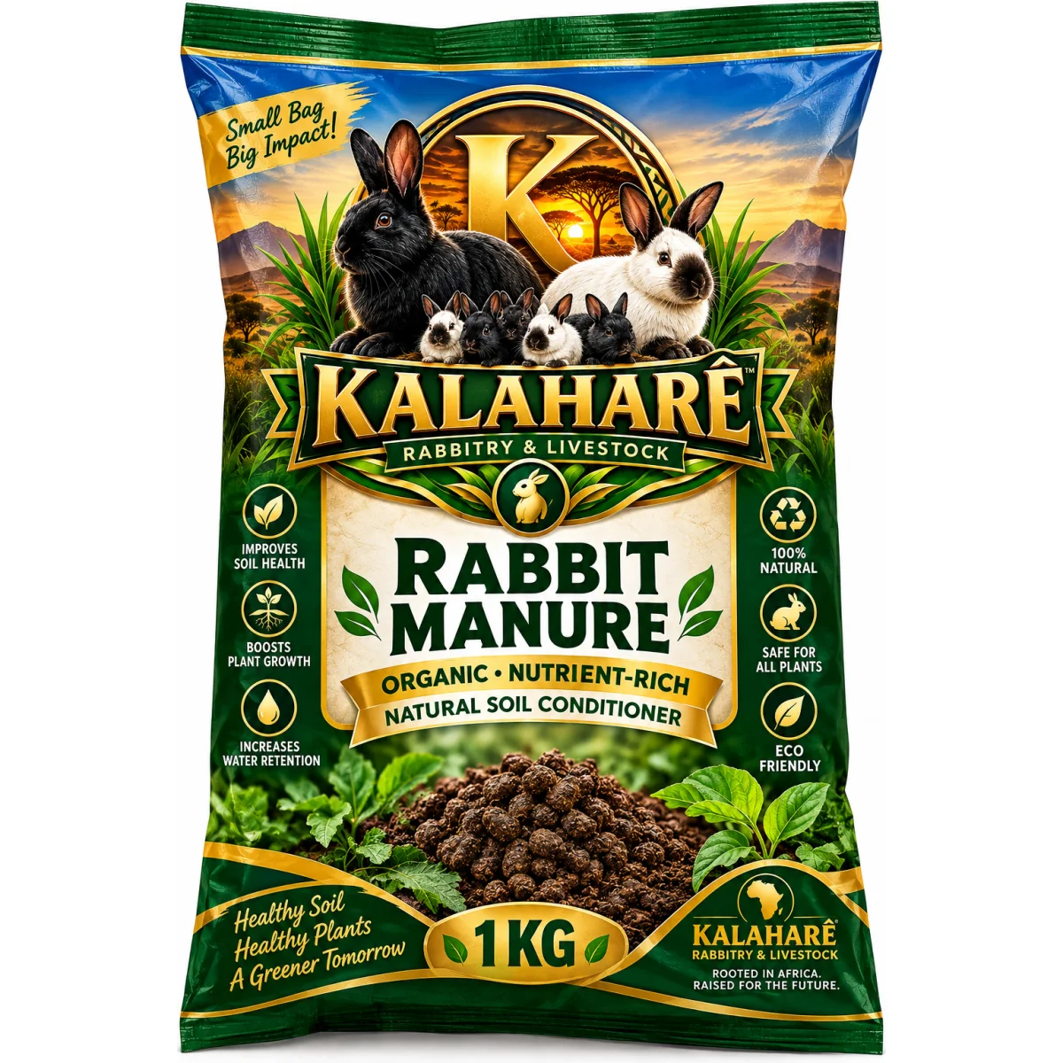 Kalaharê™ Rabbit Manure - 1kg Bag